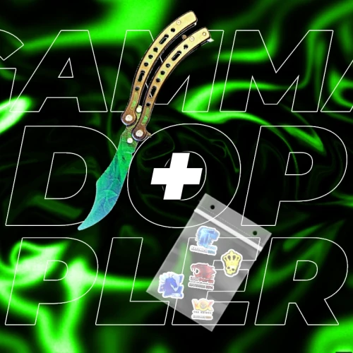 NÓŻ MOTYLKOWY GAMMA DOPPLER TRENINGOWY CSGO.webp