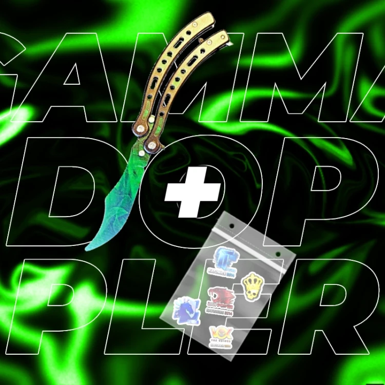 NÓŻ MOTYLKOWY GAMMA DOPPLER TRENINGOWY CSGO.webp