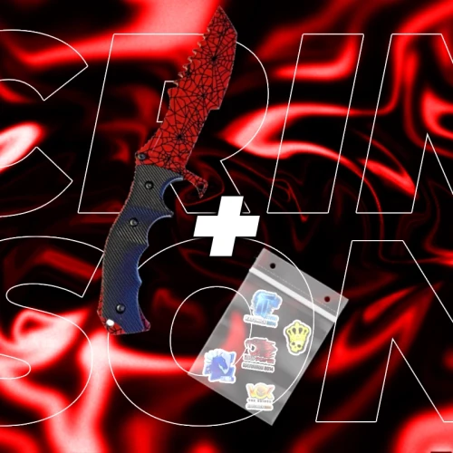 NÓŻ HUNTSMAN CRIMSON WEB OSTRY CSGOCS2 IRL   .webp