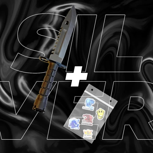 NÓŻ M9 BAYONET SILVER TRENINGOWY CS2.webp
