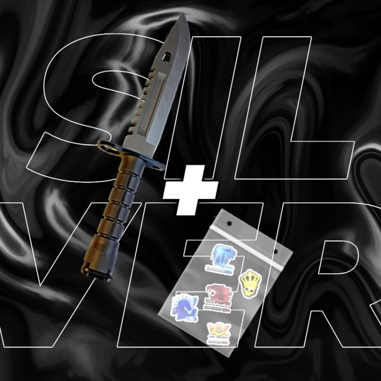 NÓŻ M9 BAYONET SILVER TRENINGOWY CS2.webp