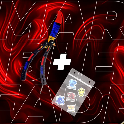 NÓŻ MOTYLKOWY MARBLE FADE TRENINGOWY.webp