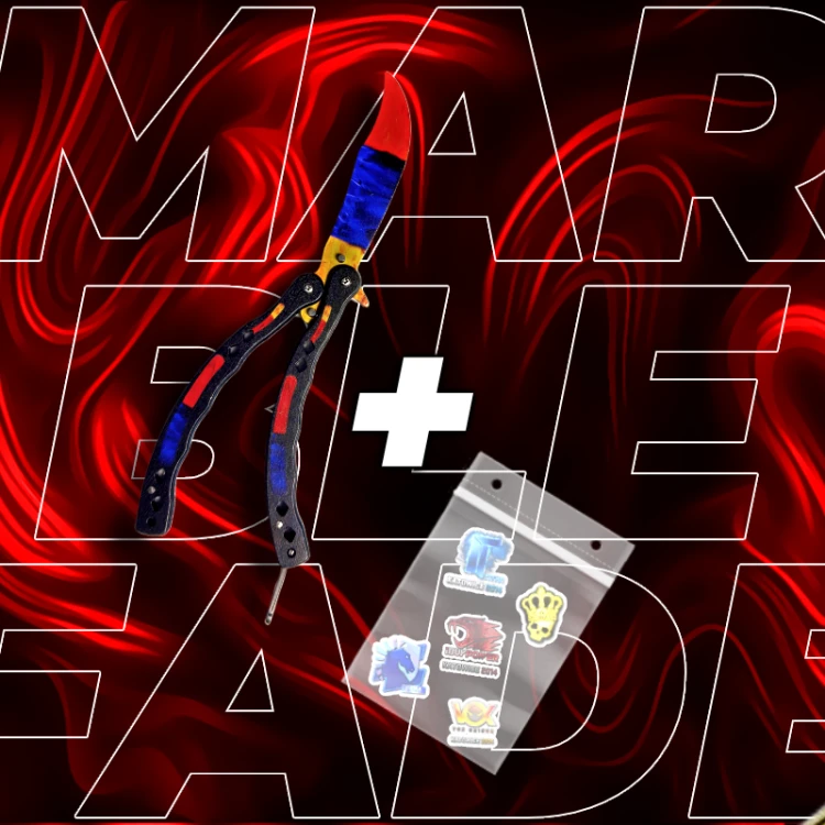 NÓŻ MOTYLKOWY MARBLE FADE TRENINGOWY.webp