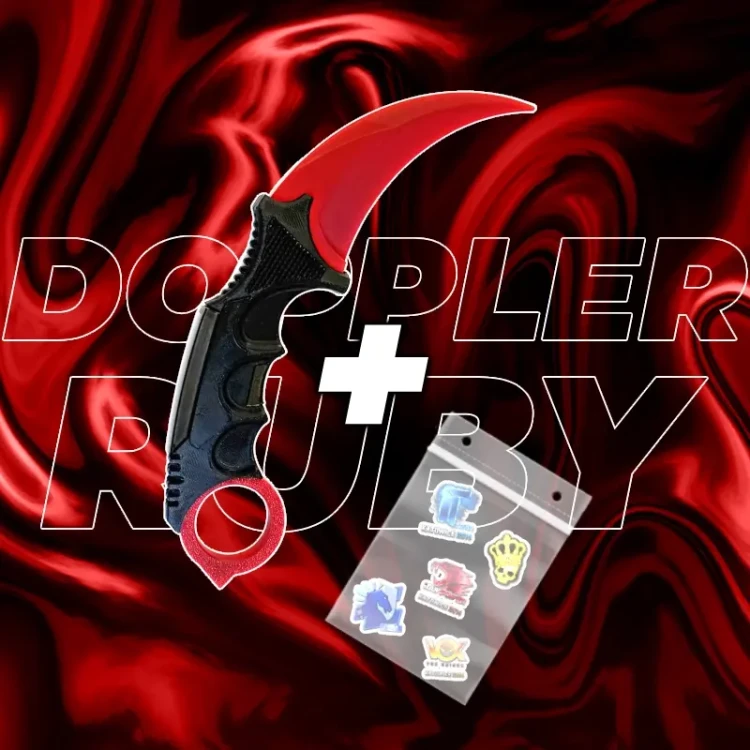 KARAMBIT DOPPLER RUBY CS2 DRUK 3D.webp