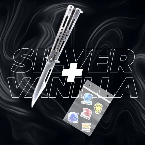 Nóż Motylkowy Silver Vanilla CS2.webp