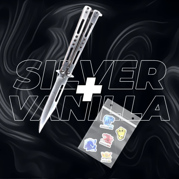 Nóż Motylkowy Silver Vanilla CS2.webp