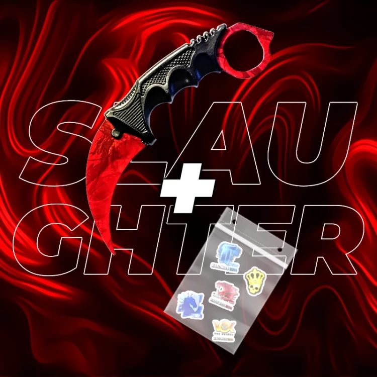 NÓŻ KARAMBIT TRENINGOWY SLAUGHTER CS2CSGO IRL .webp