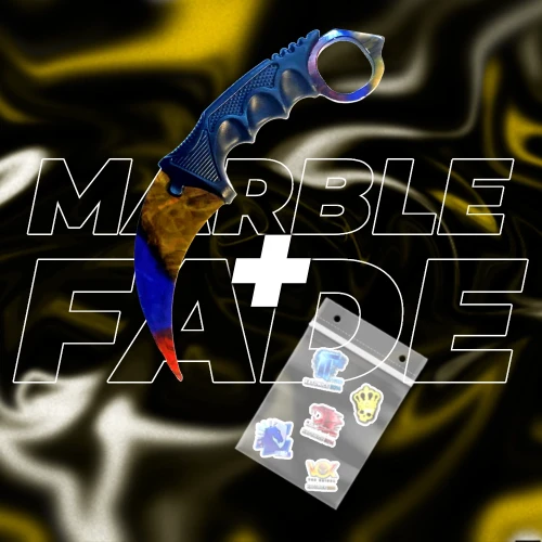 NÓŻ KARAMBIT TRENINGOWY MARBLE FADE CS2.webp