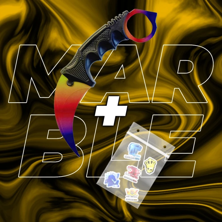NÓŻ KARAMBIT TRENINGOWY MARBLE CS2.webp