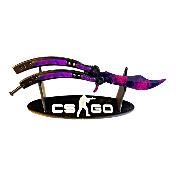 NÓŻ MOTYLKOWY PINK FUSIONTRENINGOWY CSGOCS2 IRL   .webp