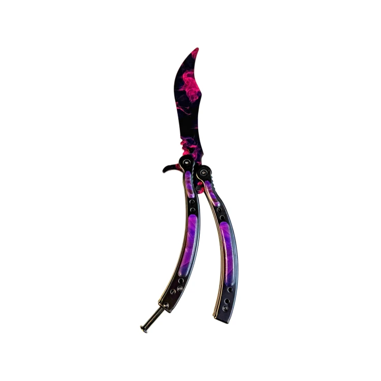 NÓŻ MOTYLKOWY PINK FUSIONTRENINGOWY CSGOCS2 IRL   .webp