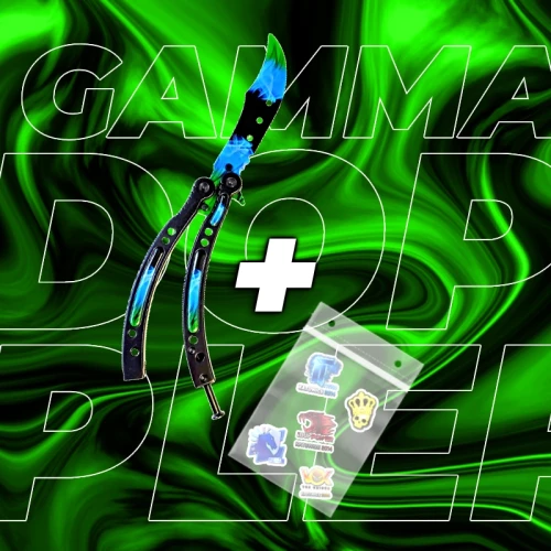 NÓŻ MOTYLKOWY GAMMA DOPPLER TRENINGOWY CSGOCS2 IRL .webp